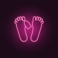 feet of corpse icon. Elements of Crime Investigation in neon style icons. Simple icon for websites, web design, mobile app, info Royalty Free Stock Photo