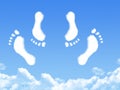 Feet of couple having sex cloud shape