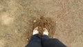 Feet and dirt no shoes