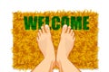 Feet on Door Mat