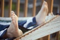 Feet in A Hammock! Royalty Free Stock Photo