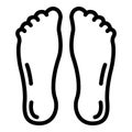 Feet icon, outline style