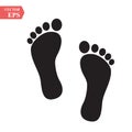 Feet icon vector , stock vector illustration flat design style Royalty Free Stock Photo