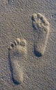 Feet imprint Royalty Free Stock Photo