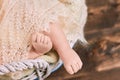 Feet of an infant. Royalty Free Stock Photo