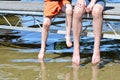 Feet at the lake