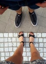 Feet and legs of Couple Royalty Free Stock Photo