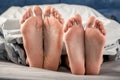 Feet of man and woman Royalty Free Stock Photo