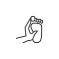 Feet massage line icon