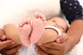 Feet of newborn baby boy Royalty Free Stock Photo