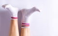 feet in old socks Royalty Free Stock Photo