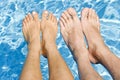 Feet Over the Swimming Pool Royalty Free Stock Photo