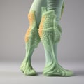 Fish Skeleton Leg: 3d Printed Baroque-inspired Figurative Work