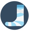 feet plaster, fracture, Isolated Vector icon that can be easily modified or edit