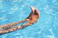 Feet in the pool close up Royalty Free Stock Photo