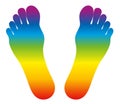 Feet Rainbow Colored