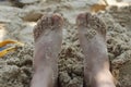 Feet in the sand