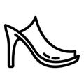 Feet sandals icon, outline style Royalty Free Stock Photo