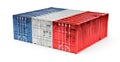 20 feet sea container on white background Royalty Free Stock Photo