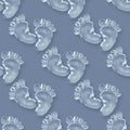 Feet seamless pattern and background Royalty Free Stock Photo