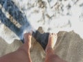 Feet on the seashore