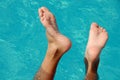 Feet in swimming pool Royalty Free Stock Photo