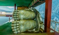 Feet of thirteen meter long reclining Buddha