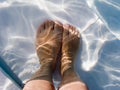 Feet underwater Royalty Free Stock Photo