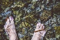 Feet underwater Royalty Free Stock Photo