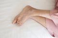 feet with vitiligo skin condition. Royalty Free Stock Photo