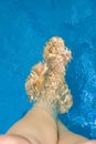 Feet in water