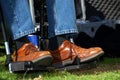 Feet in a Wheelchair Royalty Free Stock Photo