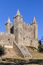 Feira Castle with the casemate bunker emerging from the walls. Royalty Free Stock Photo