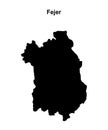 Fejer outline map Royalty Free Stock Photo