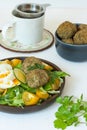 Felafel and salad Royalty Free Stock Photo
