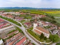 Feldioara city and fortified church near Brasov, Transilvania, R