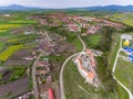 Feldioara fortress and city in Transylvania, Romania. Important Royalty Free Stock Photo