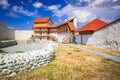 Feldioara, Romania. Summer sunny landscape with Marienburg Fortress, Transylvania