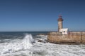 Felgueiras Lighthouse, Foz do Douro, Portugal. Royalty Free Stock Photo