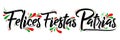 Felices Fiestas Patrias - Happy National Holidays spanish text