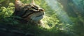 Felidae Carnivore Cat with whiskers sitting in grass under sun