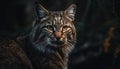 Feline beauty in nature Bengal tiger staring generated by AI