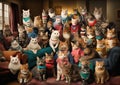 Feline Fun: A Purrfectly Posed Posse in Disguise at Hanna Moon S