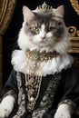 Feline Royalty: Your Cat Exudes Queenly Charm in Every Paw Step Royalty Free Stock Photo
