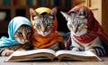 Feline Scholars in Hijabs