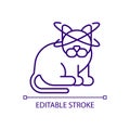 Feline vestibular disease RGB color icon