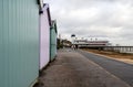 Felixstowe, Suffolk, UK: Beach huts along the promenade