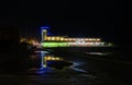 Felixstowe, Suffolk, UK: Felixstowe pier and promenade at night