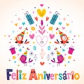 Feliz Aniversario Brazilian Portuguese Happy Birthday