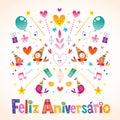 Feliz Aniversario Brazilian Portuguese Happy Birthday